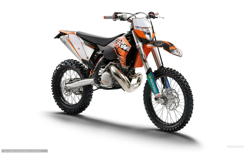 Orange and White Dirt Bike — Neutral, Photograph, Motorcycle, Handlebars