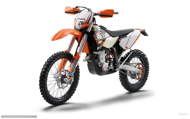 Orange and White Dirt Bike — Neutral