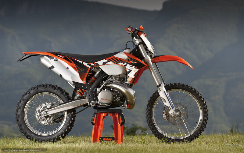 Orange and White Dirt Bike — Outdoor, Photograph