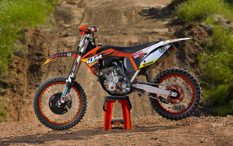 Orange and White Dirt Bike — Outdoor