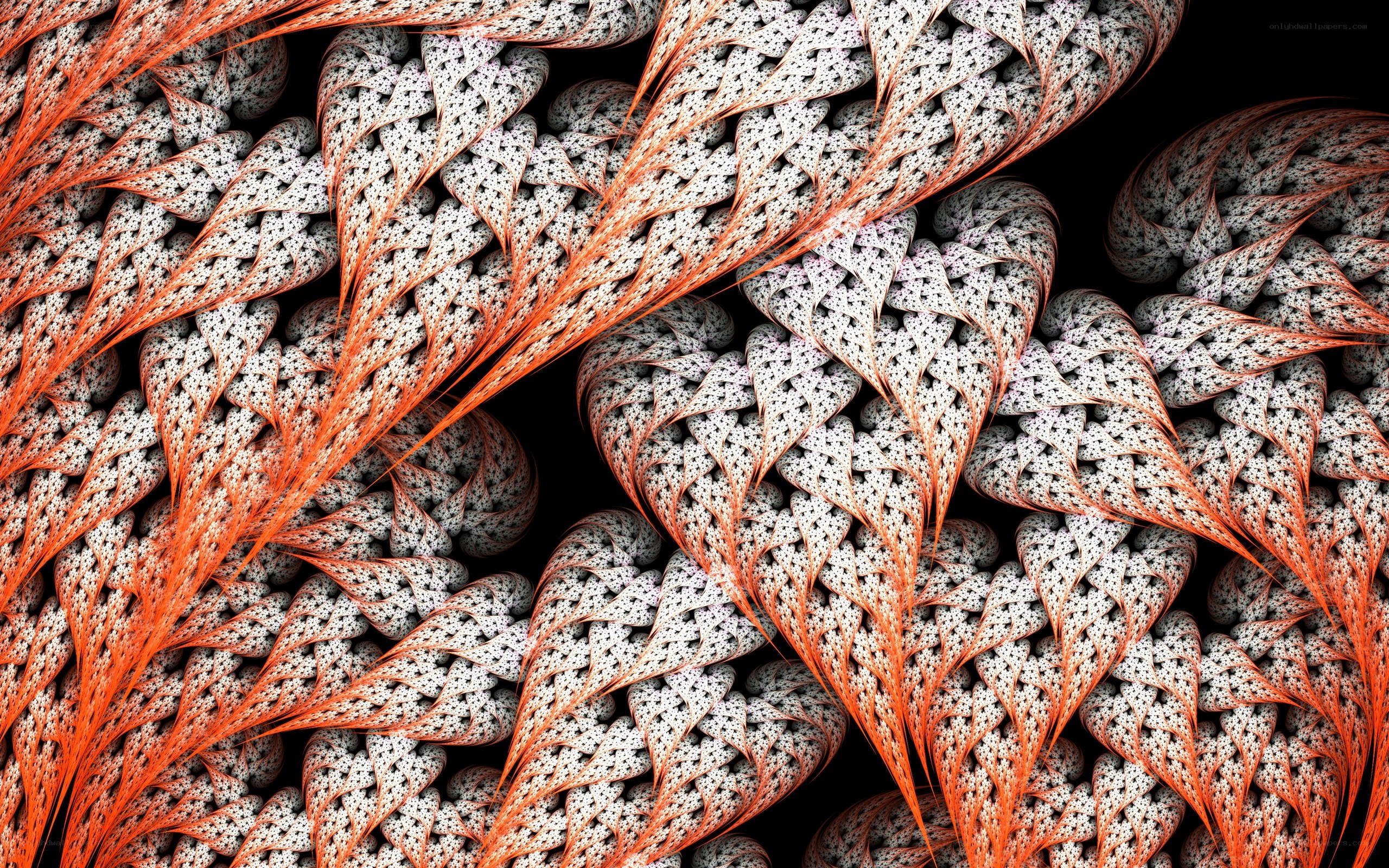 orange and white fractal pattern