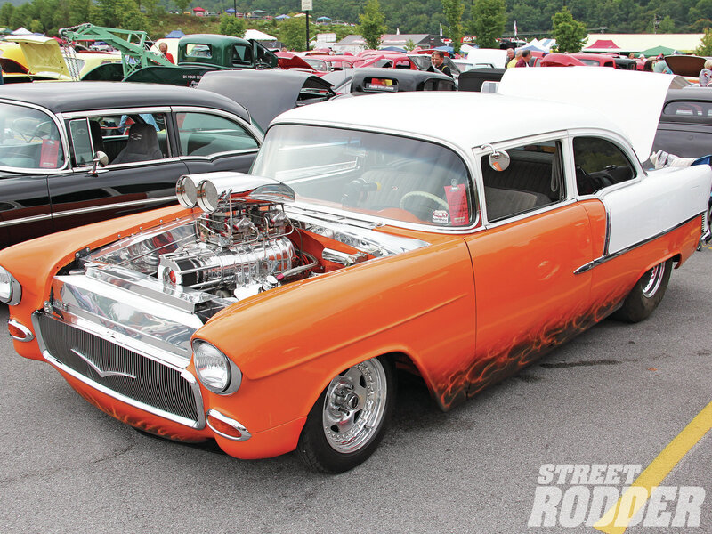 Orange and White Hot Rod