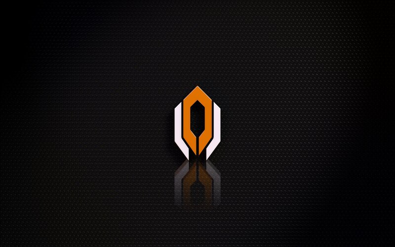 Orange and White Logo — Black