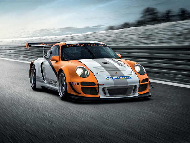 Orange and White Race Car — Dynamic
