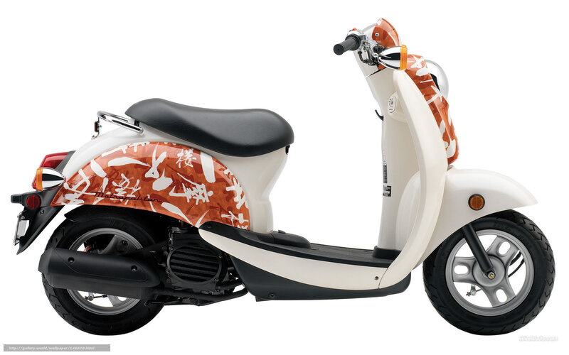 Orange and White Scooter — Neutral