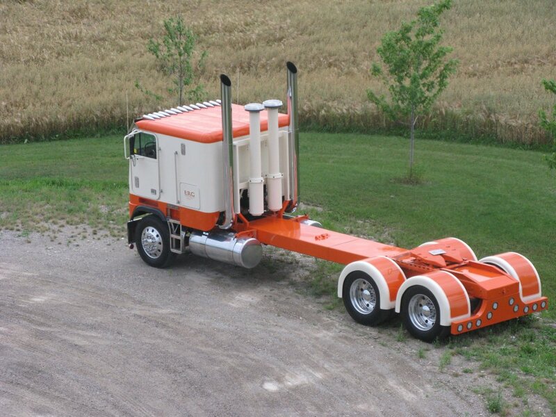Orange and White Semi-truck — Calm