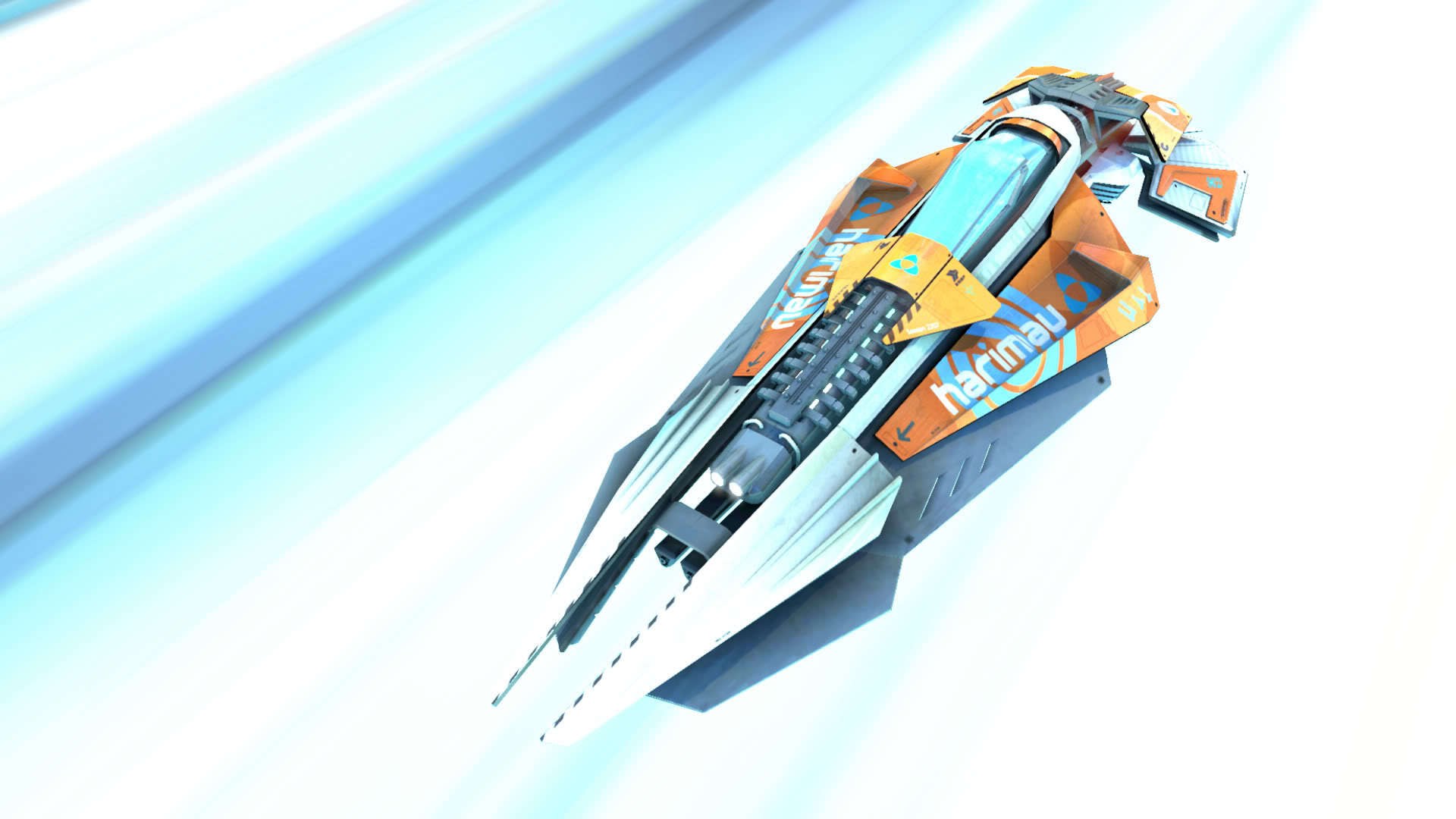 orange and white spaceship