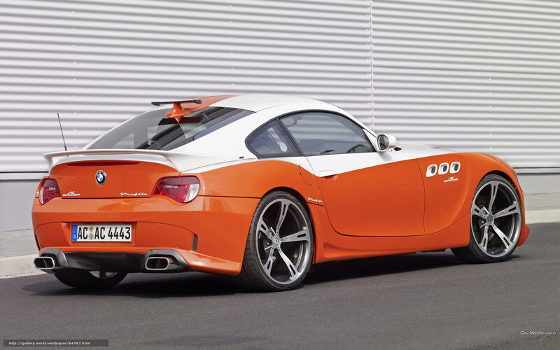orange and white sports car