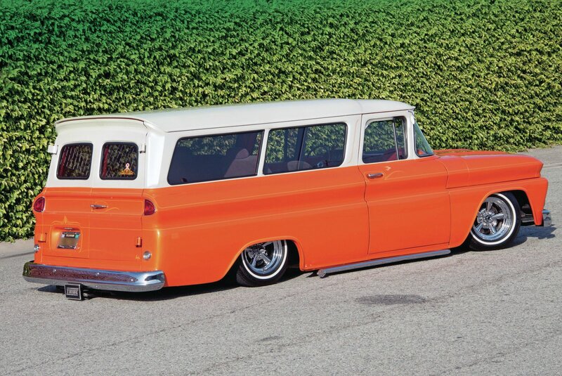 Orange and White Station Wagon