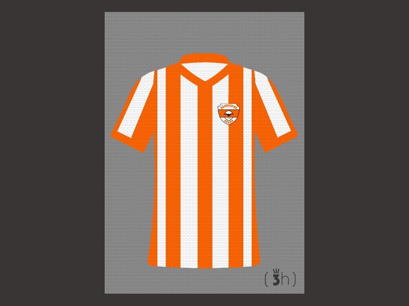 orange and white striped jersey