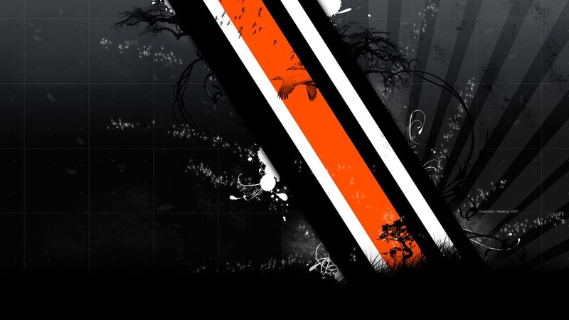 Orange and White Stripes