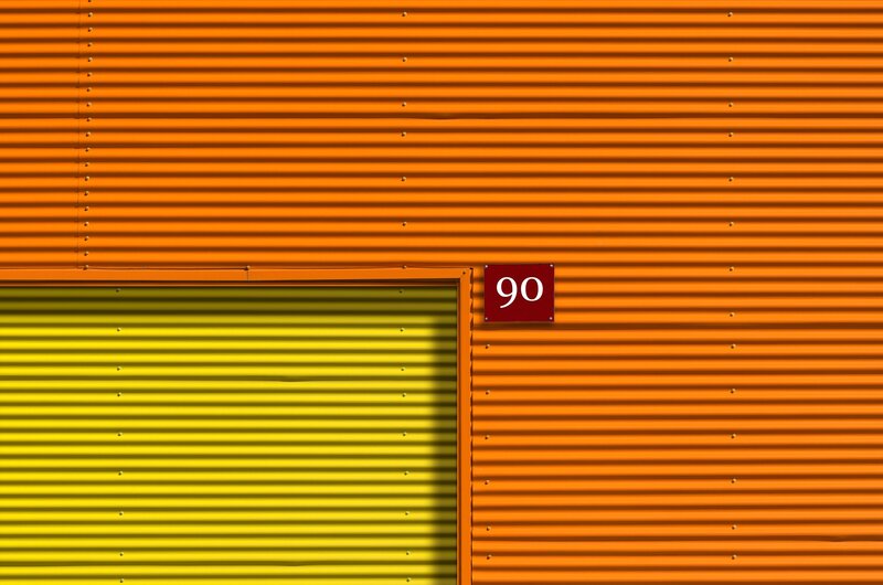 Orange and Yellow Corrugated Wall