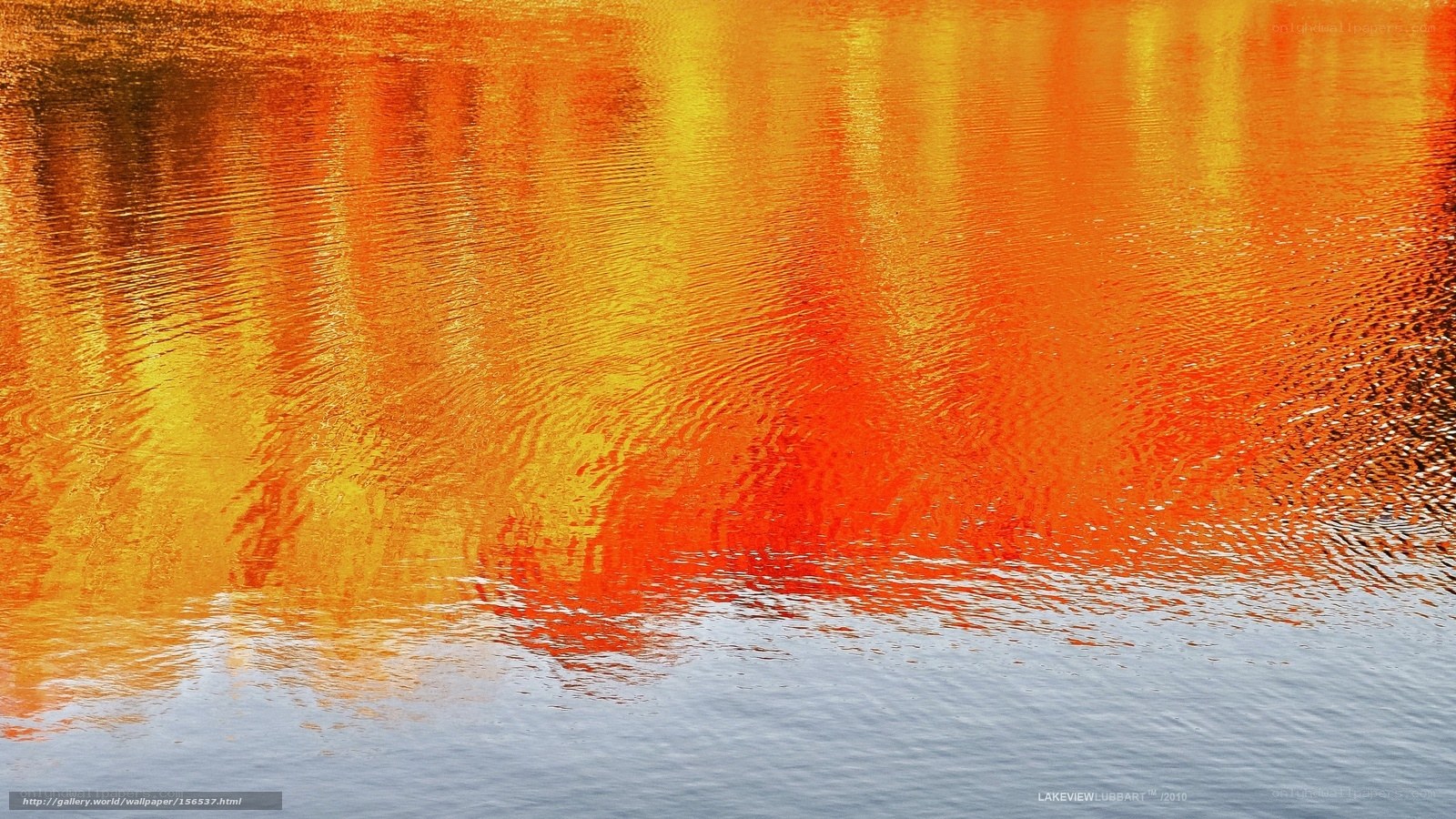 Orange and yellow water reflections