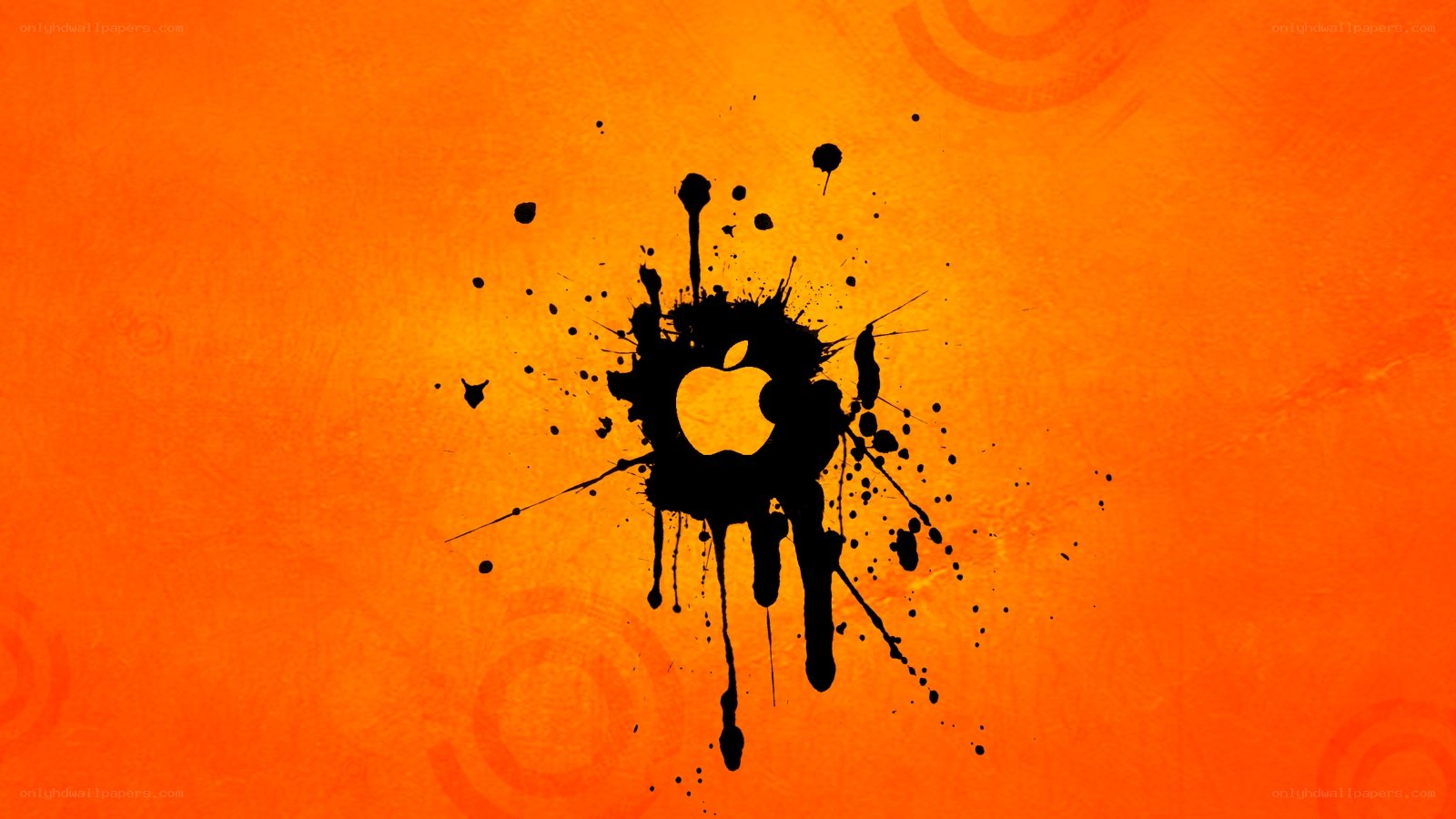 orange apple splatter art