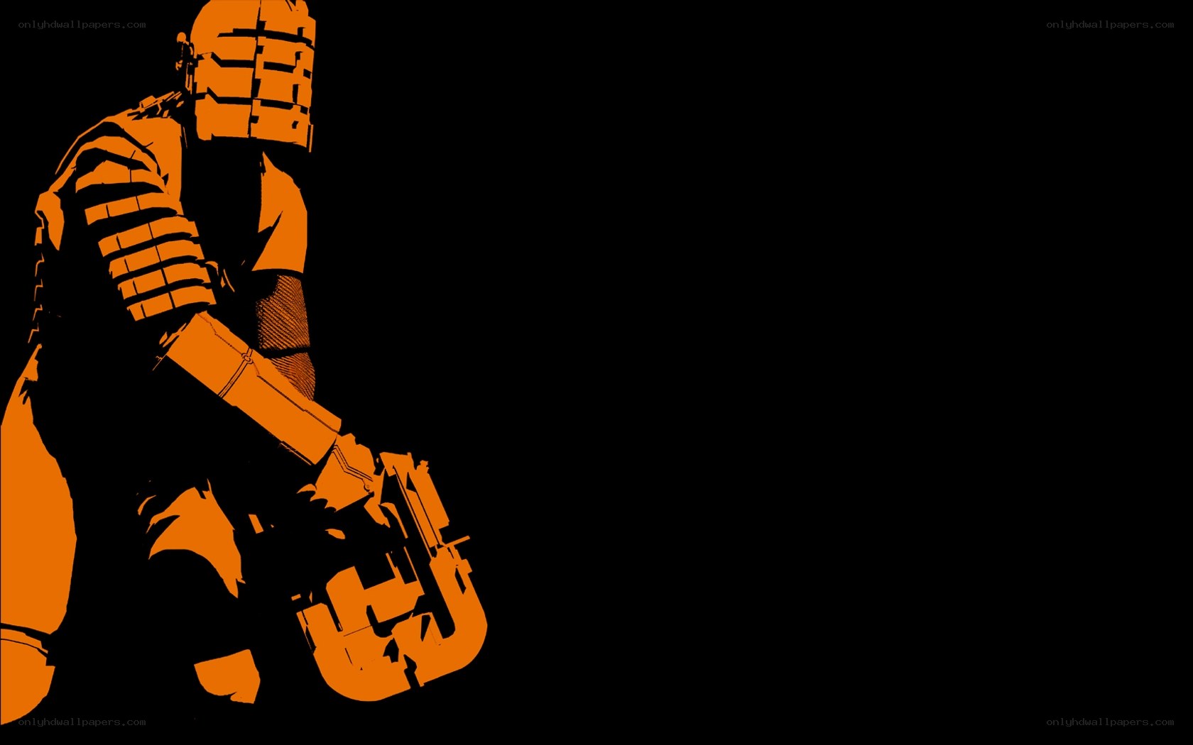 orange armored soldier silhouette