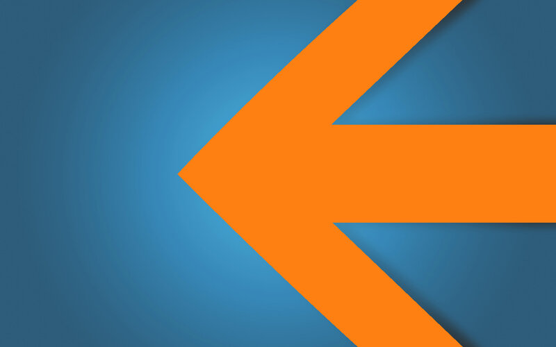 orange arrow pointing left