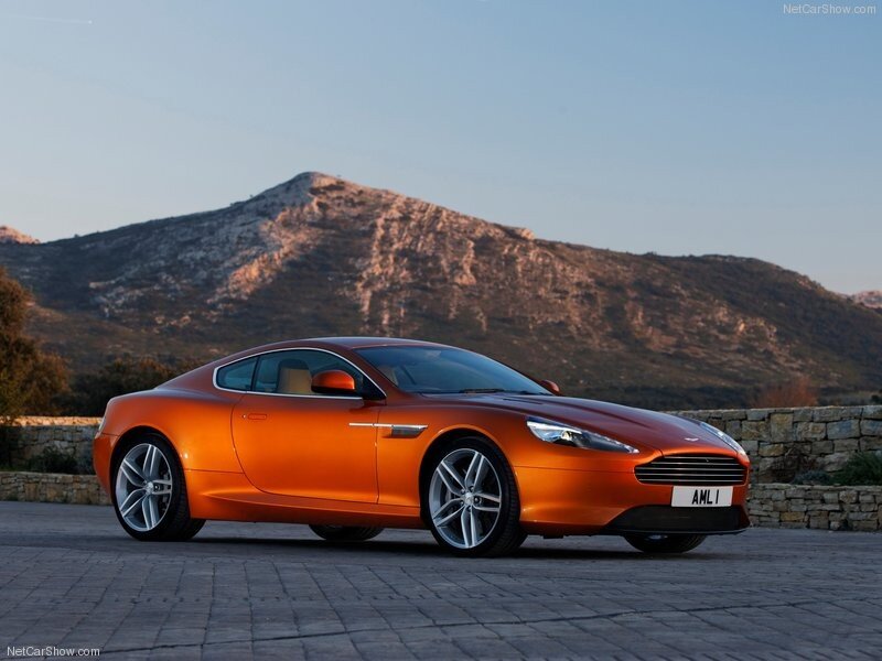Orange Aston Martin DB9