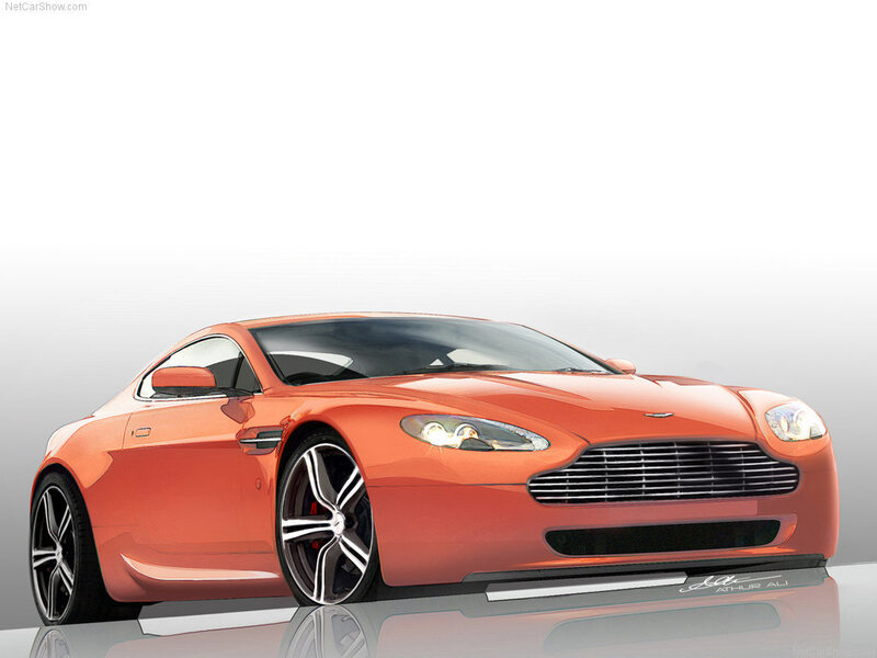 Orange Aston Martin DBS