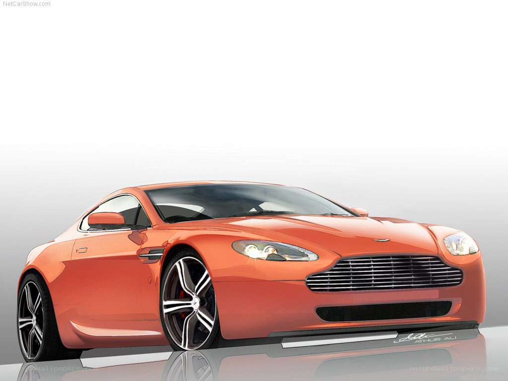 Orange Aston Martin DBS