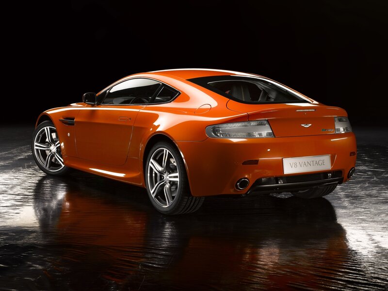 Orange Aston Martin V8 Vantage
