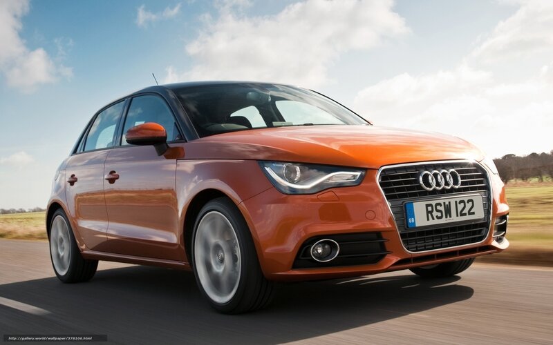 Orange Audi A1 Car