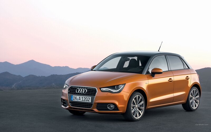 Orange Audi A1 hatchback