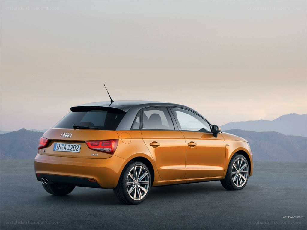 Orange Audi A1 hatchback