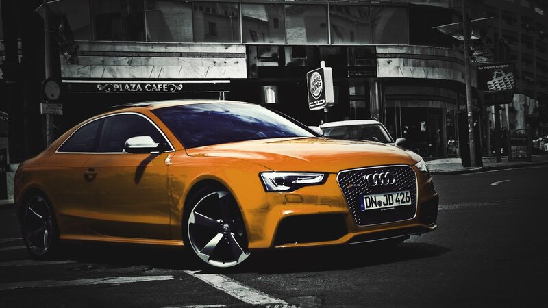 Orange Audi Car