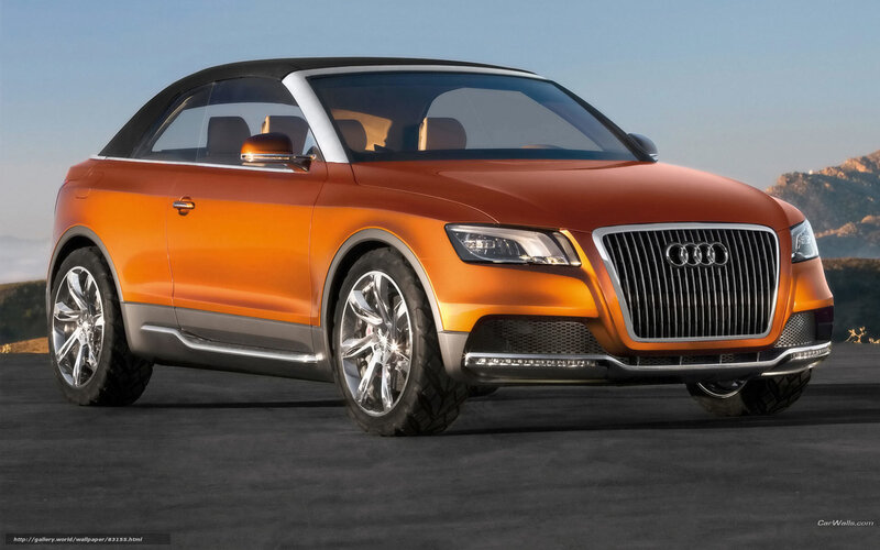 Orange Audi concept car