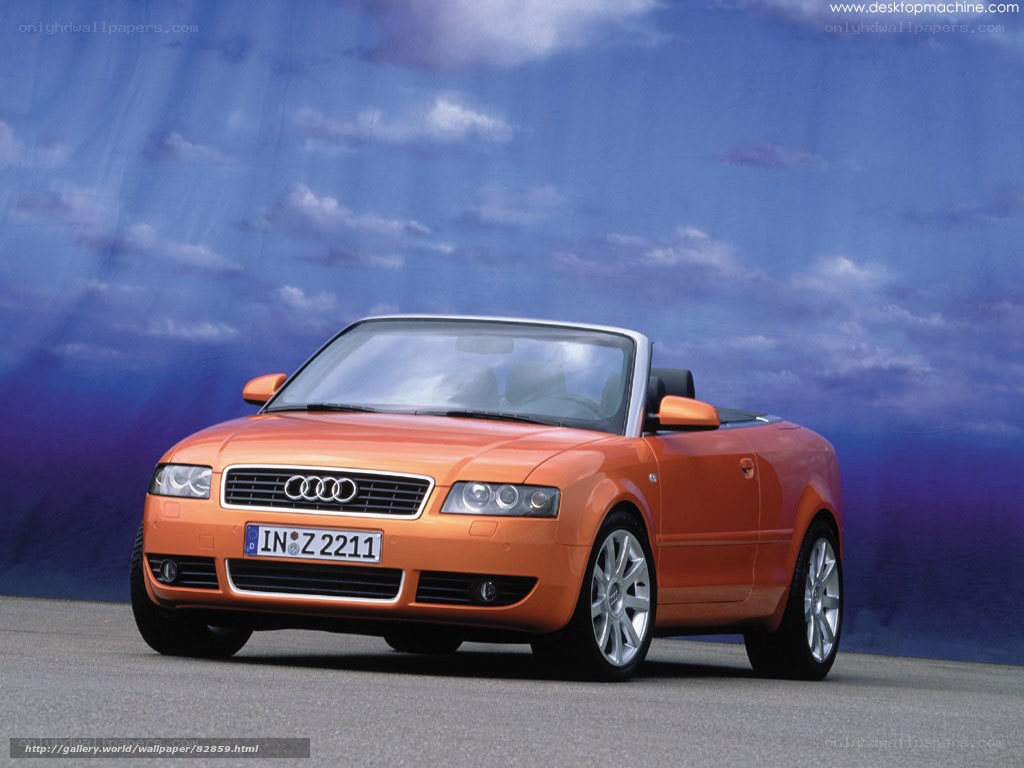 Orange Audi convertible car