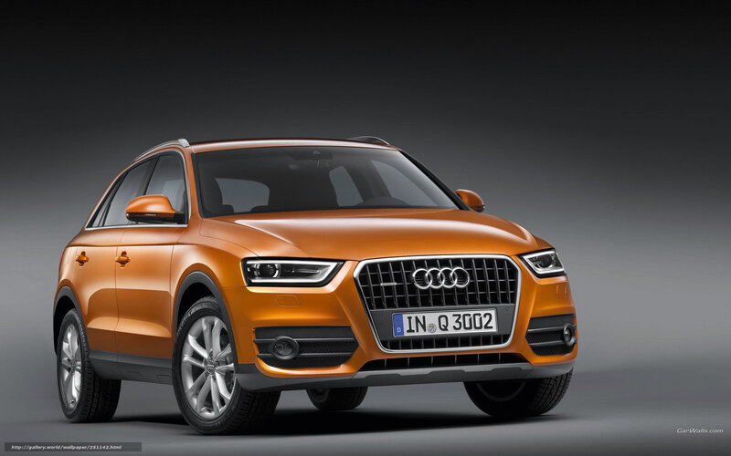 Orange Audi Q3 Suv — Dramatic, Photograph