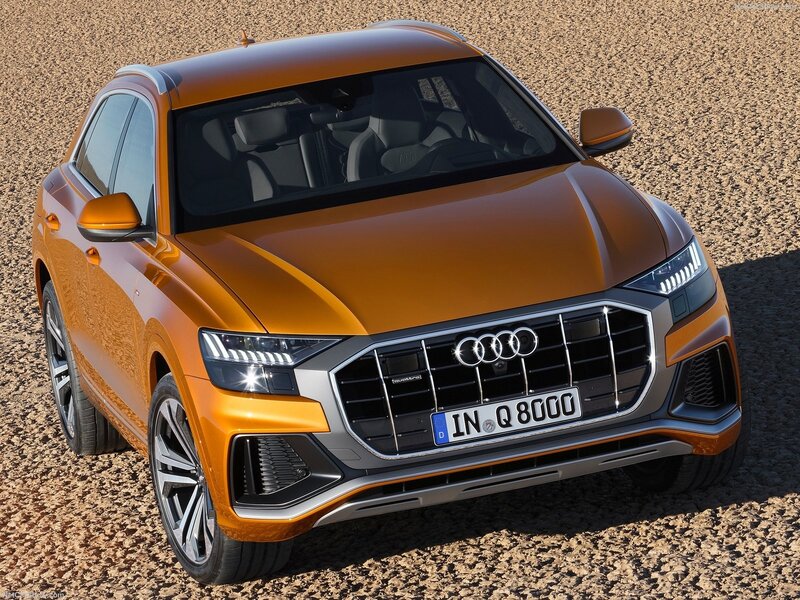 Orange Audi Q8 Suv — Dramatic