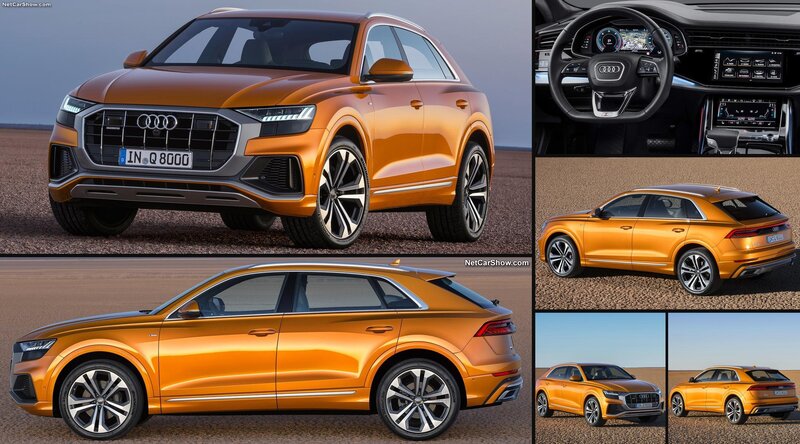 Orange Audi Q8 Suv