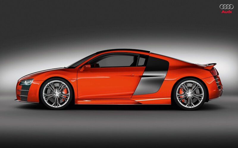 Orange Audi R8 sports car