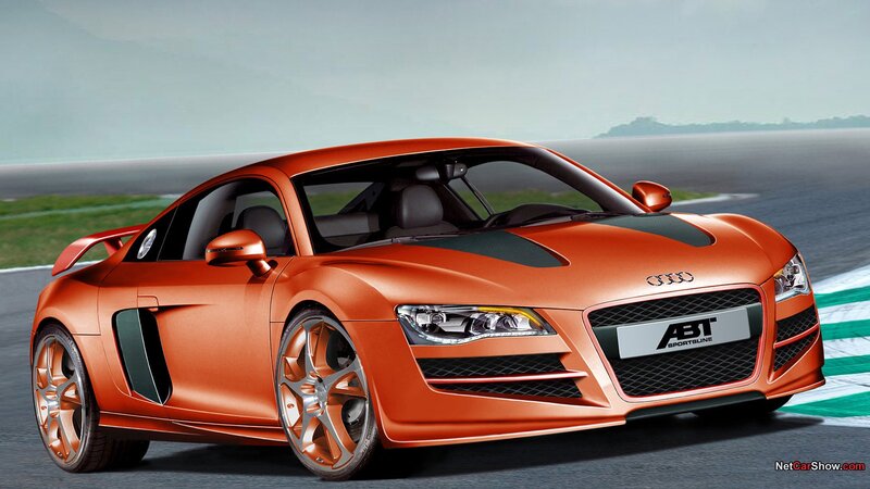 Orange Audi R8 sports car