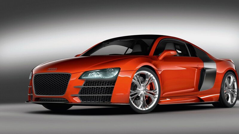 Orange Audi R8 sports car