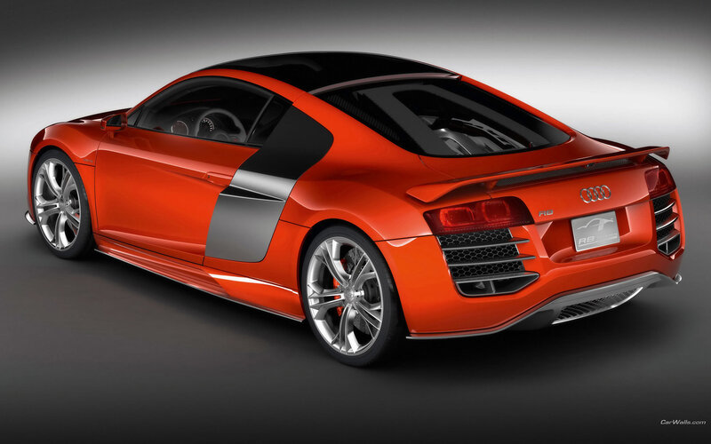 Orange Audi R8 sports car