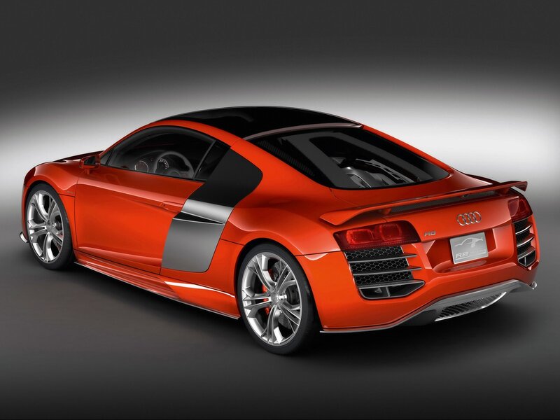 Orange Audi R8 sports car