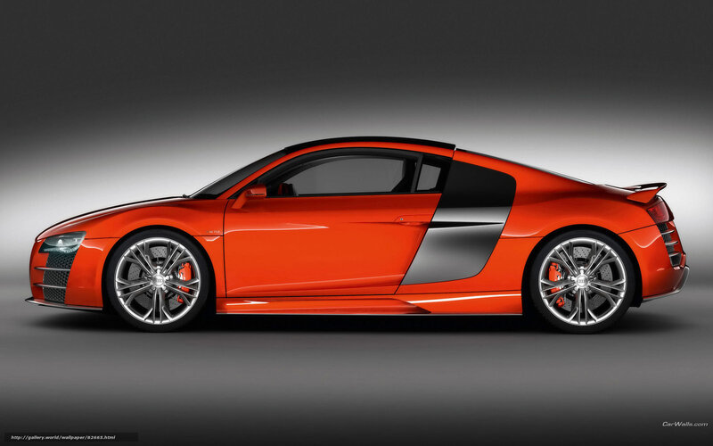 orange audi r8 sports car