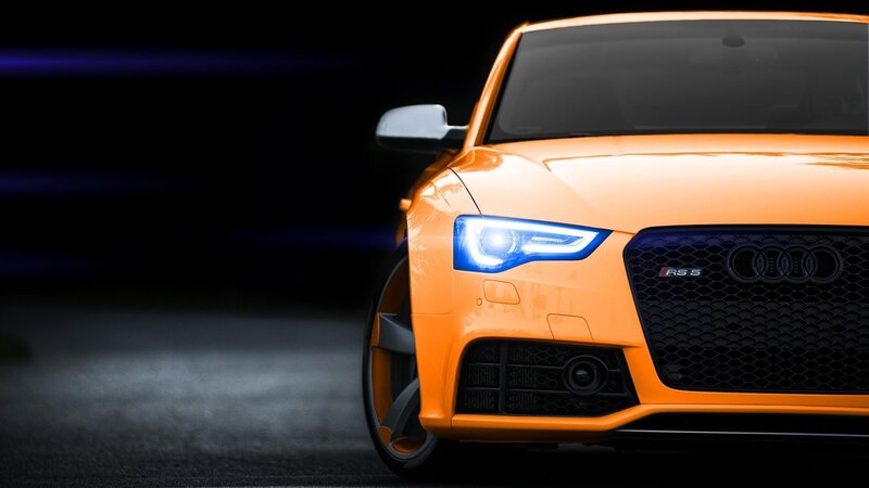 Orange Audi RS5 front view