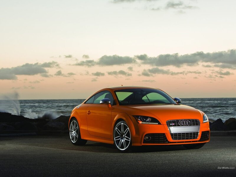 Orange Audi Tt Coupe — Dramatic, Sunset