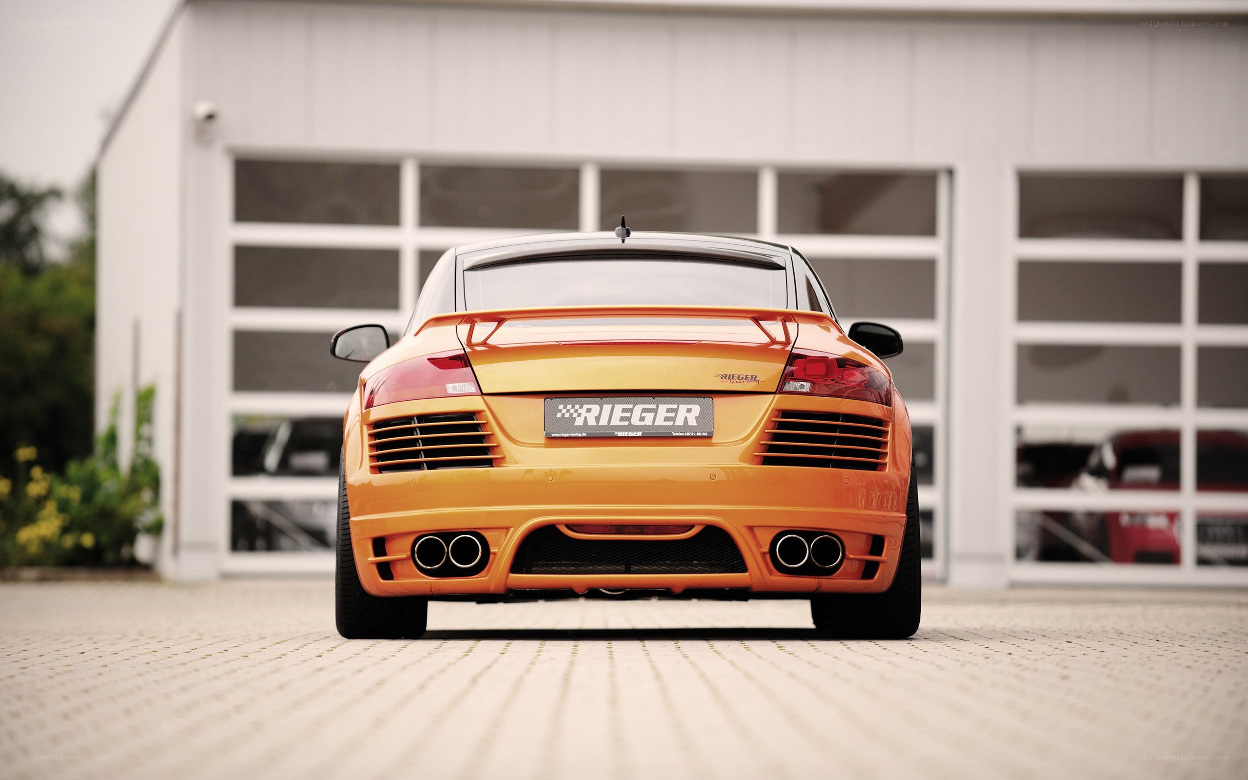 Orange Audi TT rear view