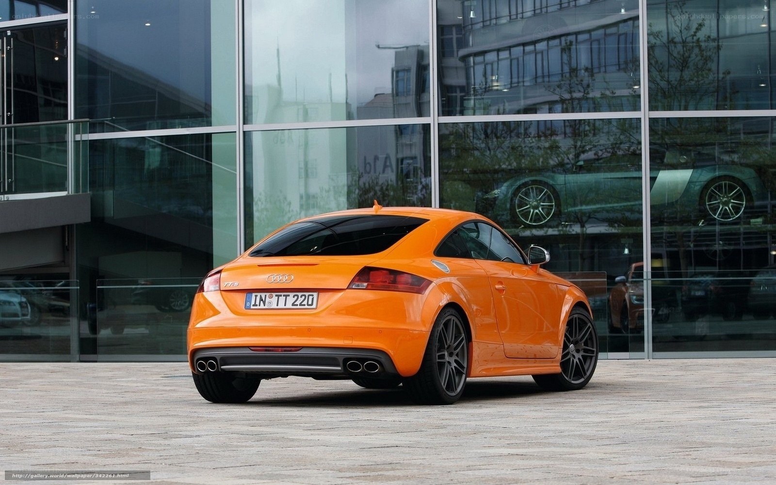 Orange Audi TT RS car