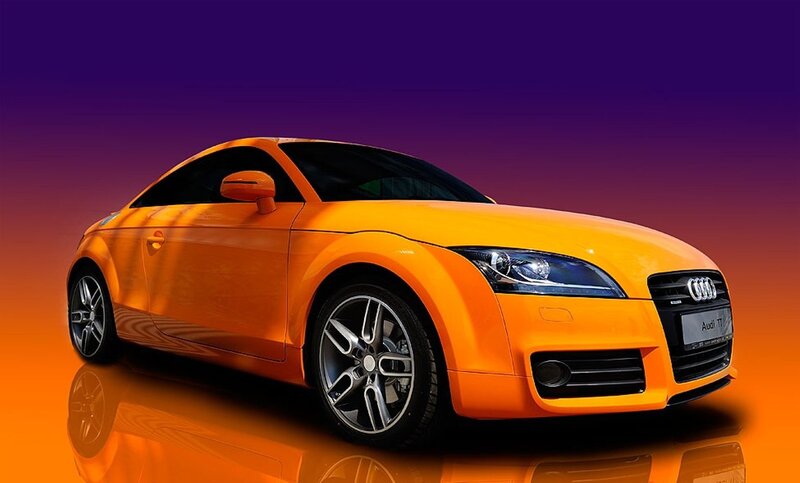 Orange Audi TT sports car
