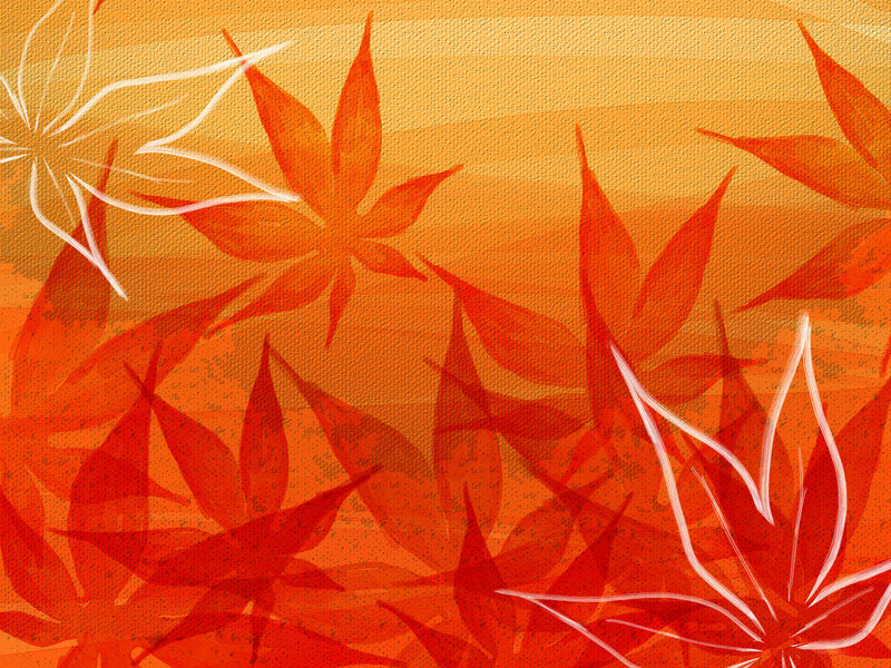 orange autumn leaf pattern