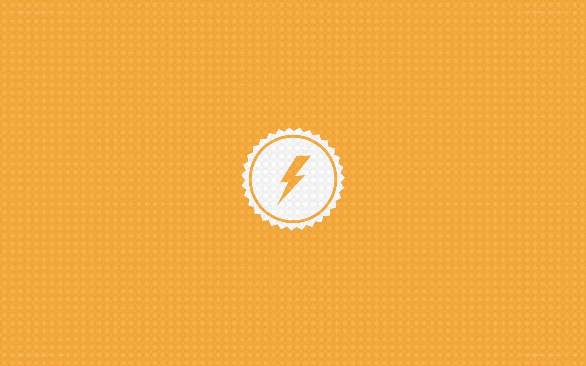orange background with lightning icon