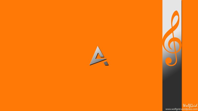 Orange Background with Logo — Minimalist