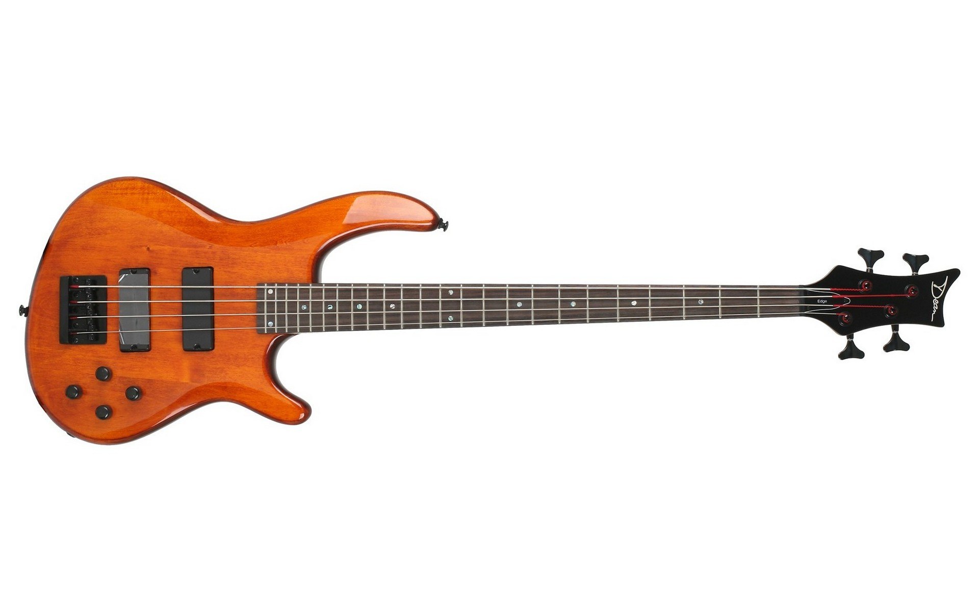 orange bass guitar