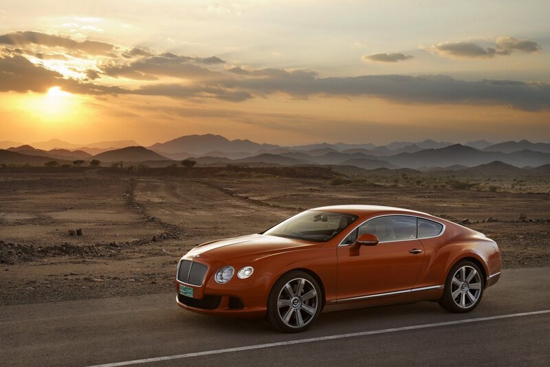 Orange Bentley Coupe — Dramatic