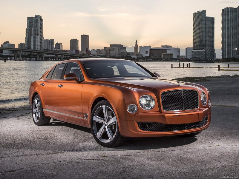 Orange Bentley Mulsanne